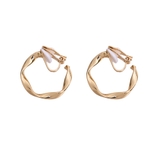 ゴールド | シンプルツイストフープイヤリング | LUPIS