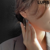 ピンクゴールド | ウェーブ×チェーンイヤリング【ネジバネ式】 | LUPIS