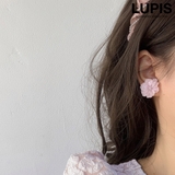 ピンク | ペールカラーフラワーイヤリング【クリップ式】 | LUPIS