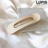 ベージュ | マットカラーBIGオーバルヘアクリップ【大ぶり ヘアクリップ】 | LUPIS