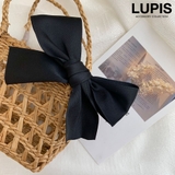ブラック | ミニリボンヘアクリップ | LUPIS