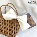 オフホワイト | ミニリボンヘアクリップ | LUPIS