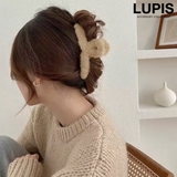 ベージュ | ファーバンスクリップ【ヘアアクセサリー】 | LUPIS