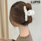 ホワイト | ファーバンスクリップ【ヘアアクセサリー】 | LUPIS