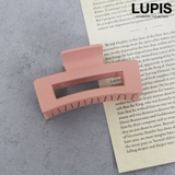 ピンク | マットカラーレクタングルバンスクリップ【ヘアアクセサリー】 | LUPIS