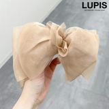 ベージュ | シフォンBIGリボンバレッタ  | LUPIS
