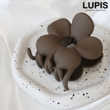 ブラウン | シックカラーフラワーバンスクリップ【ヘアアクセサリー】 | LUPIS