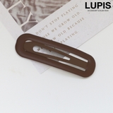 ブラウン | マットカラーオーバルぱっちんヘアピン【ヘアアクセサリー】 | LUPIS