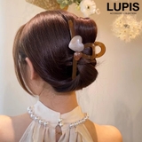 ブラウン | マーブルハートバンスクリップ | LUPIS
