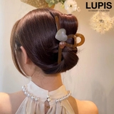 ブラウン | マーブルハートバンスクリップ | LUPIS