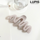 グレー | ニュアンスウェーブラインバンスクリップ | LUPIS