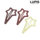 スター | マットカラーハート×スターぱっちんヘアピンセット | LUPIS