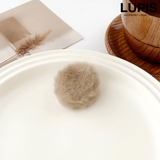 モカ | ラウンドファーミニヘアクリップ【小さめ】 | LUPIS