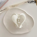 アイボリー | ダブルハートバンスクリップ | LUPIS