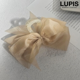 ベージュ | シフォンリボンバンスクリップ | LUPIS