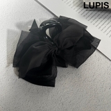 ブラック | シフォンリボンバンスクリップ | LUPIS