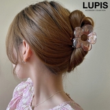 ピンク | クリアカラーフラワーバンスクリップ | LUPIS