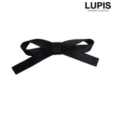 ブラック | マットサテンリボンヘアクリップ | LUPIS