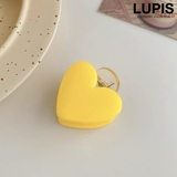 イエロー | ビビットカラーハートヘアクリップ | LUPIS