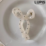 ホワイト | ドットリボンバンスクリップ | LUPIS