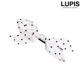 アイボリー | ドットリボンヘアクリップ | LUPIS