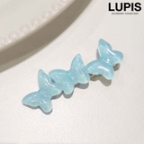 ブルー | 3連バタフライヘアクリップ | LUPIS