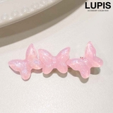 ピンク | 3連バタフライヘアクリップ | LUPIS