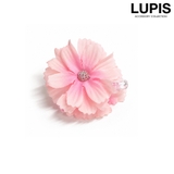ピンク | 【小ぶり】フラワーコサージュミニヘアクリップ | LUPIS