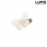 ホワイト | 【小ぶり】キラキラバタフライヘアクリップ | LUPIS