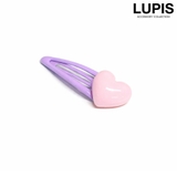 ピンク×パープル | バイカラーハートぱっちんヘアピン | LUPIS