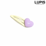パープル×イエロー | バイカラーハートぱっちんヘアピン | LUPIS