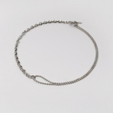 シルバー | アシンメトリーマンテルステンレスネックレス | LUPIS