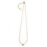 ゴールド | 【金属アレルギー対応 316L】ぷっくりハートスレンレスネックレス | LUPIS