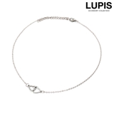 シルバー | ツインオープンハートネックレス | LUPIS