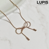 ゴールド | スネークチェーンリボンネックレス | LUPIS