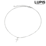 シルバー | シンプルクロスネックレス | LUPIS