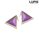 パープル | エレガンストライアングルピアス  | LUPIS