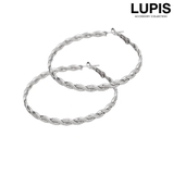 シルバー | ツイストロープフープピアス | LUPIS