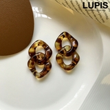 2連 | べっ甲チェーンピアス | LUPIS