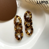 3連 | べっ甲チェーンピアス | LUPIS
