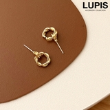 ゴールド | ツイストリングピアス【S925ポスト】 | LUPIS