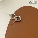 シルバー | ツイストリングピアス【S925ポスト】 | LUPIS