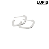 シルバー | シンプルスクエアフープピアス | LUPIS