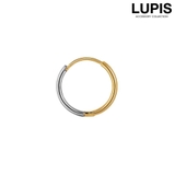 ゴールド | ≪1個入/片耳用≫バイカラーワンタッチフープピアス | LUPIS