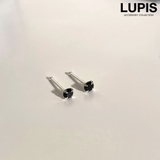 ブラック | シンプルカラーストーンピアス【S925ポスト】 | LUPIS