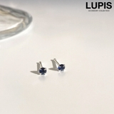 ブルー | シンプルカラーストーンピアス【S925ポスト】 | LUPIS