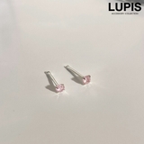 ライトピンク | シンプルカラーストーンピアス【S925ポスト】 | LUPIS