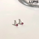ピンク | シンプルカラーストーンピアス【S925ポスト】 | LUPIS