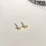イエロー | シンプルカラーストーンピアス【S925ポスト】 | LUPIS