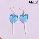 ブルー | ハートキャンディフックピアス | LUPIS